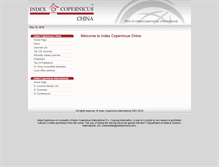 Tablet Screenshot of china.indexcopernicus.com